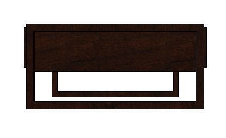 Walnut coffee table with 6 drawers h 34 w120 d72 cms Low-poly 3D model_1