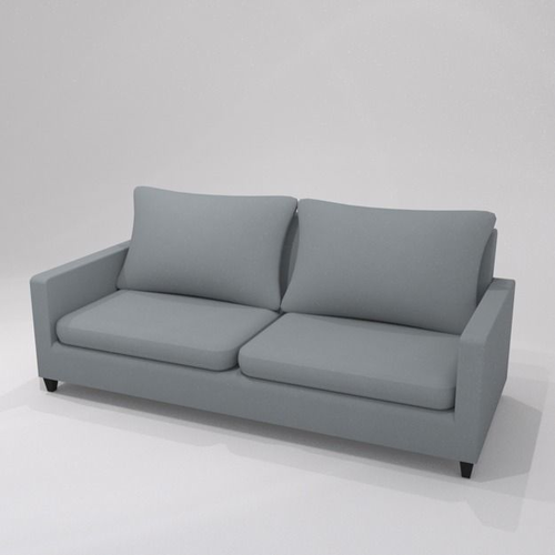 Grey 2 seater sofa h87 w200 d86 Low-poly 3D model