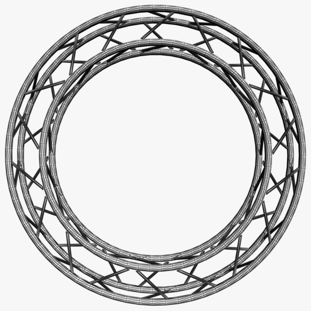 Circle Square Truss - Full diameter 200cm 3D model_8