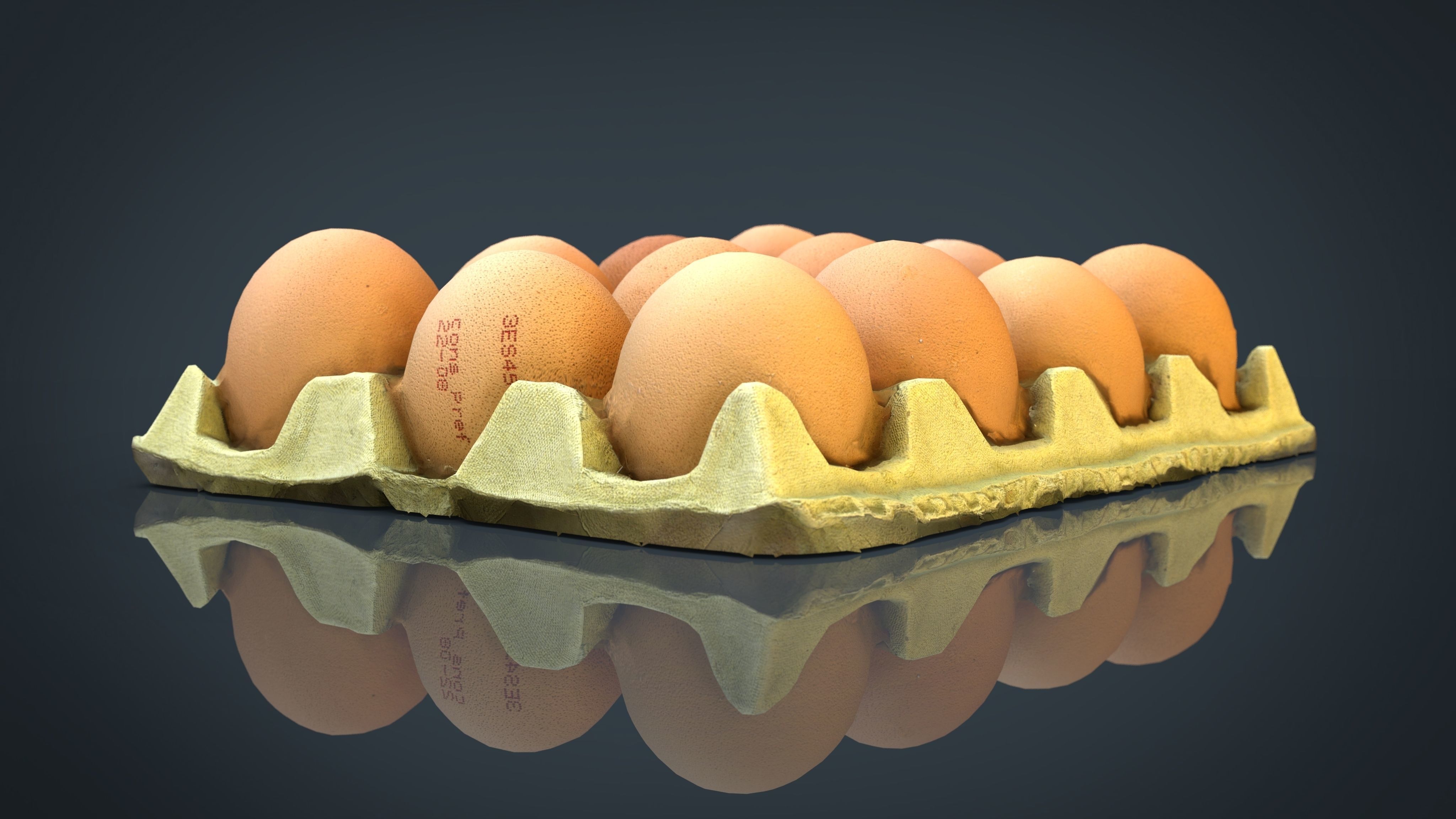 A Dozen Eggs Low-poly 3D model_11