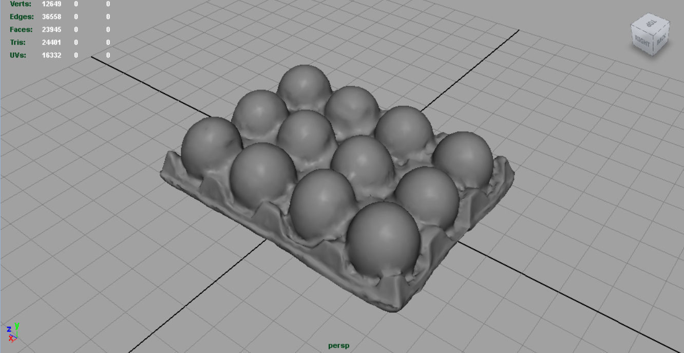 A Dozen Eggs Low-poly 3D model_2