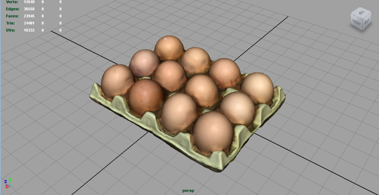 A Dozen Eggs Low-poly 3D model_3