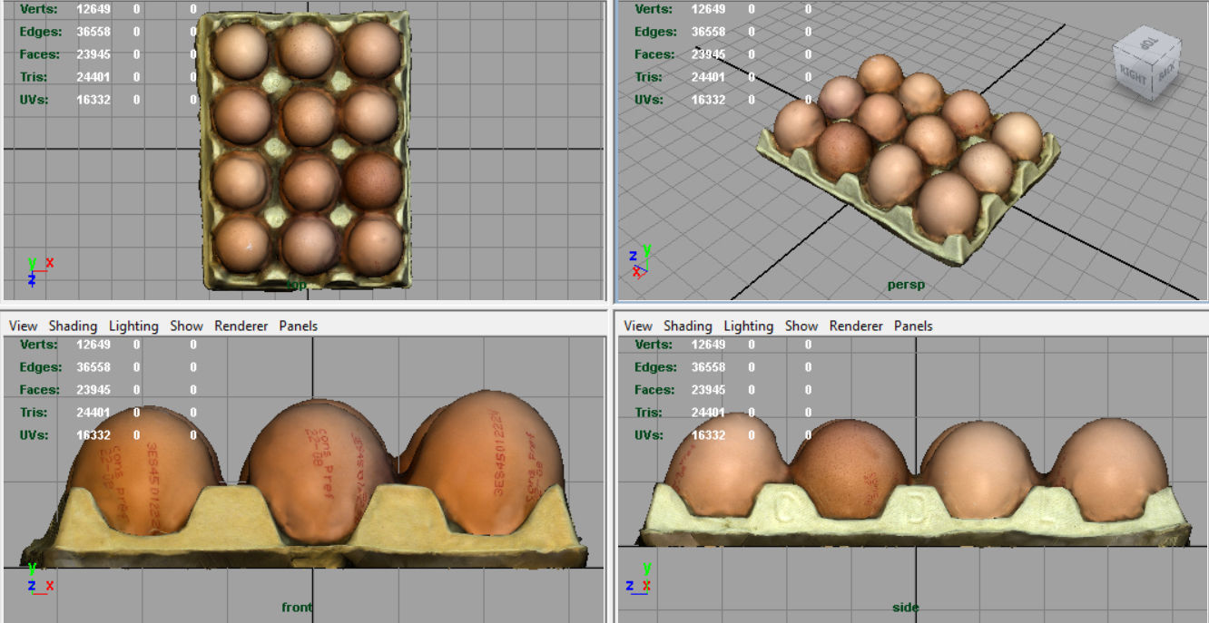 A Dozen Eggs Low-poly 3D model_7