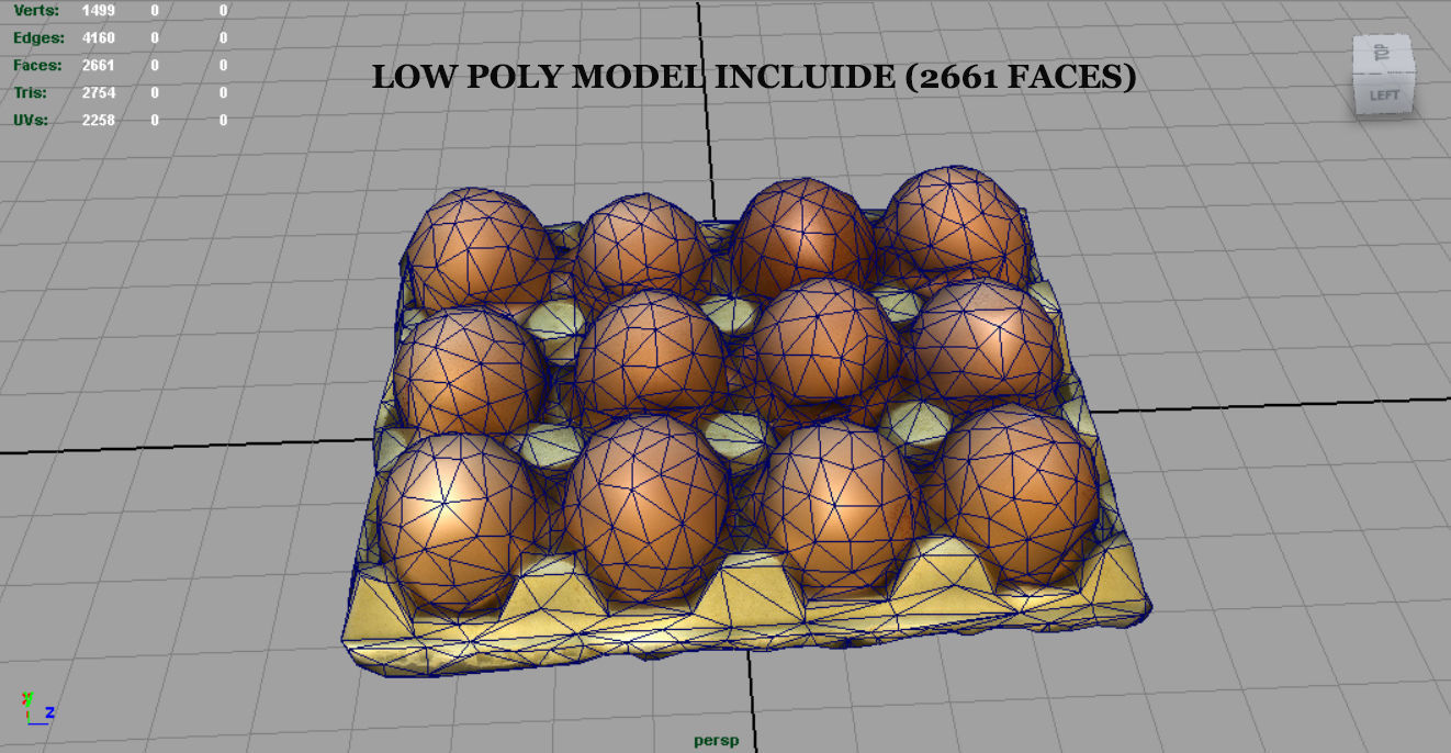 A Dozen Eggs Low-poly 3D model_9