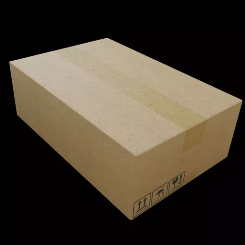 Cardboard Shipping Box 300x200x100mm with Realistic 4K PBR