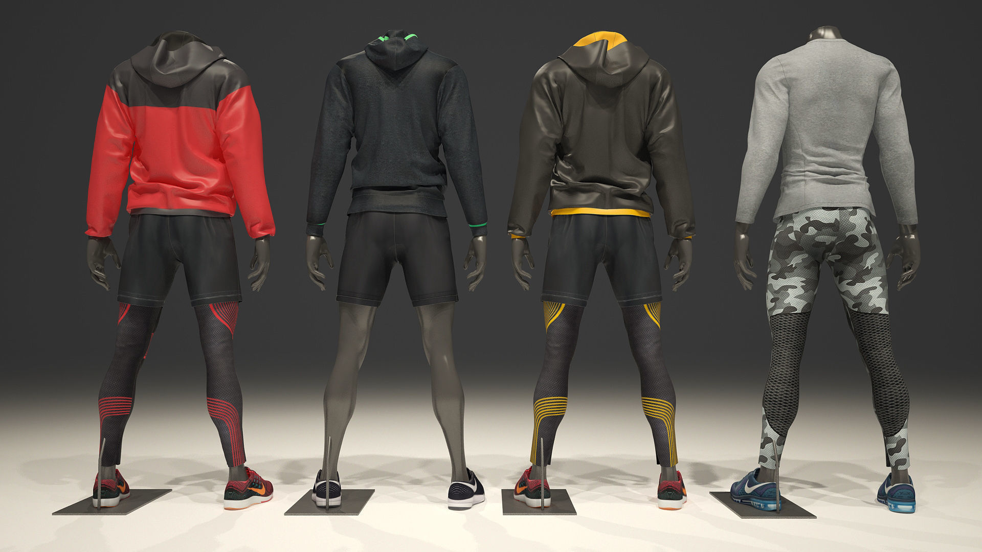 Man mannequin Nike pack 1 3D model_4