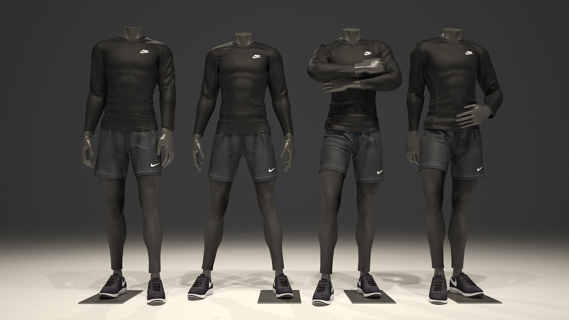 Man mannequin Nike pack 1 3D model_2