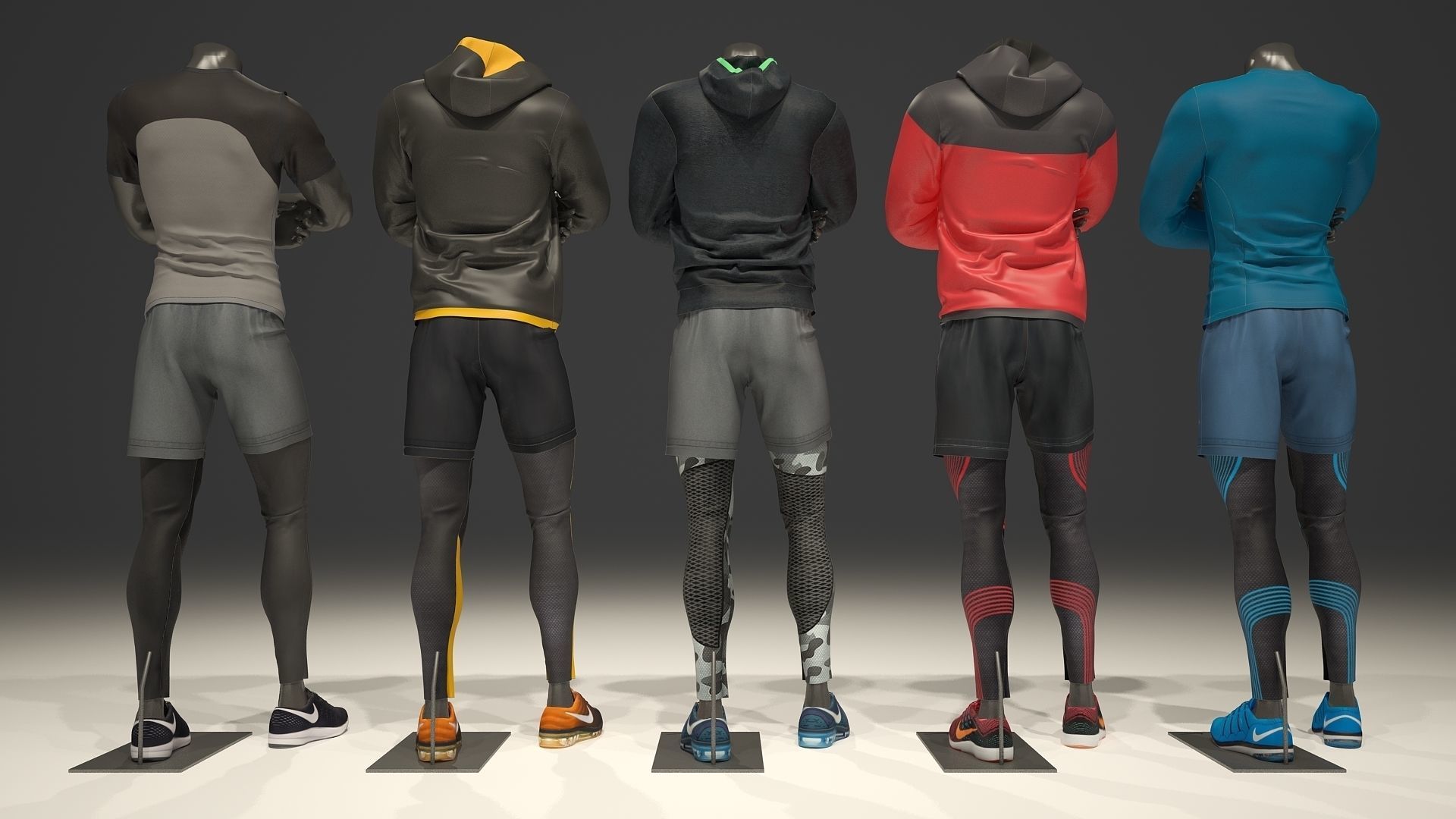 Man mannequin Nike pack 1 3D model_8