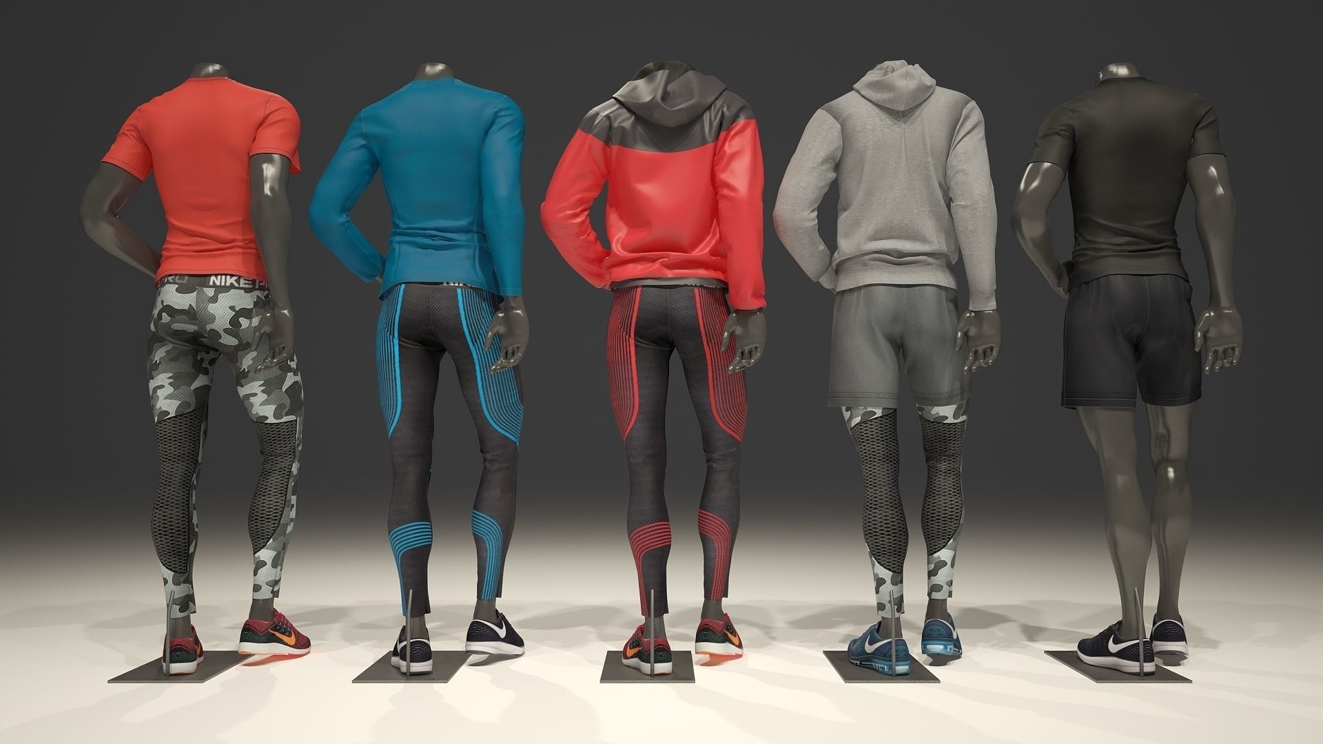 Man mannequin Nike pack 1 3D model_10
