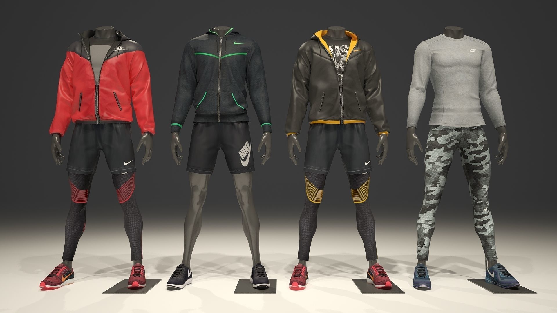 Man mannequin Nike pack 1 3D model_3