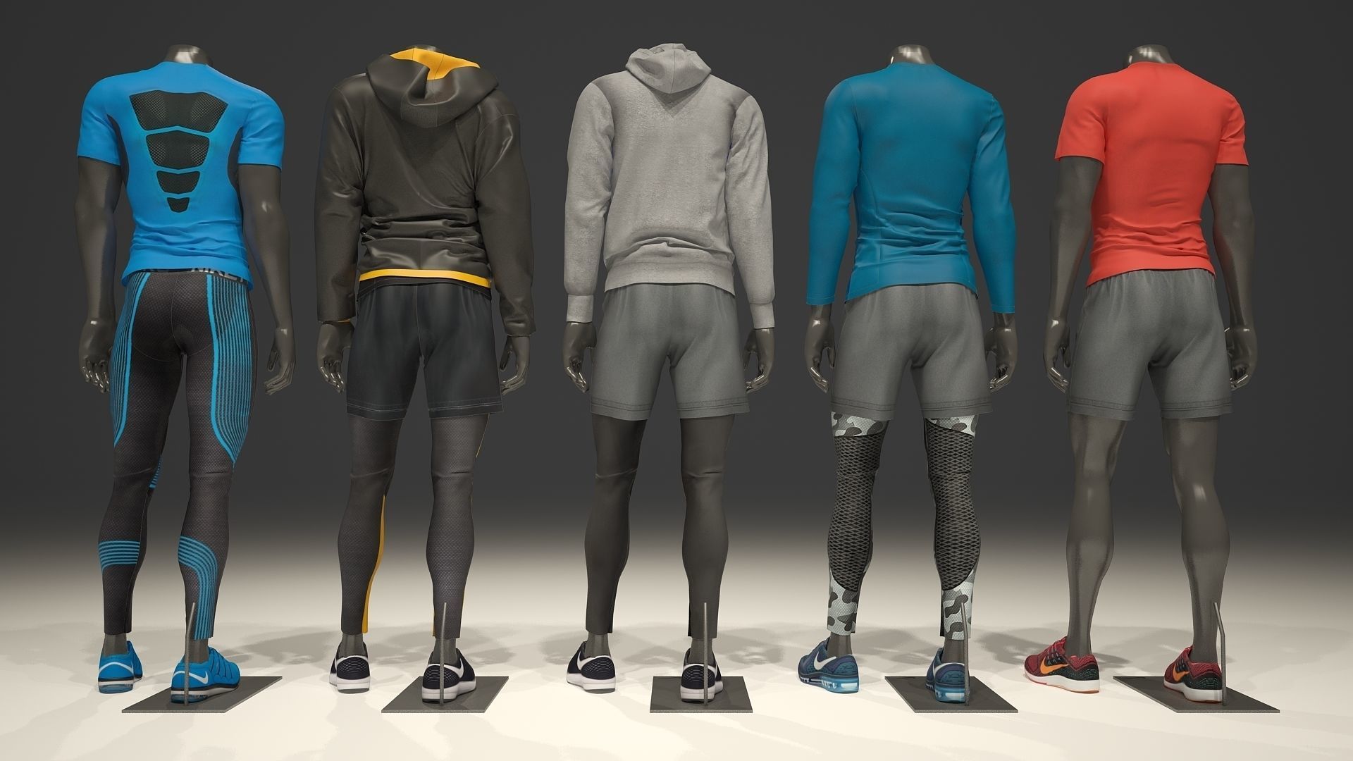 Man mannequin Nike pack 1 3D model_6