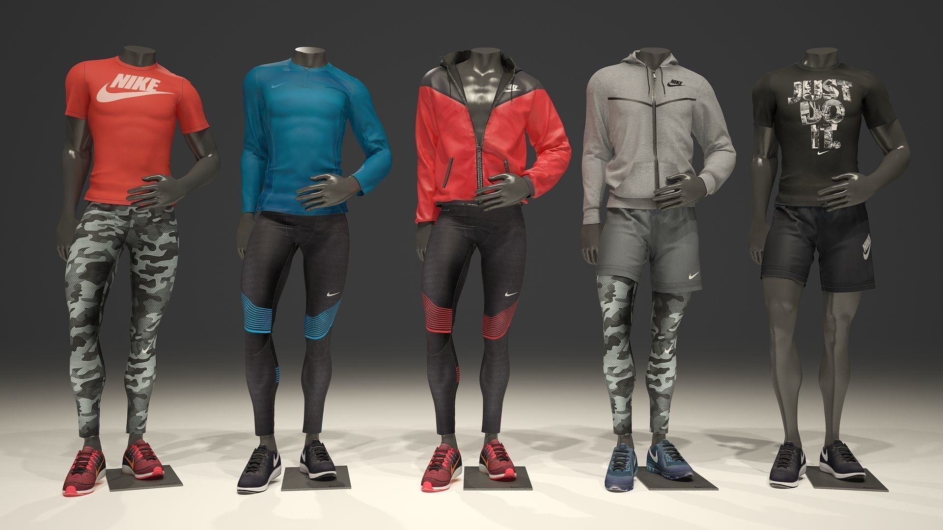 Man mannequin Nike pack 1 3D model_9