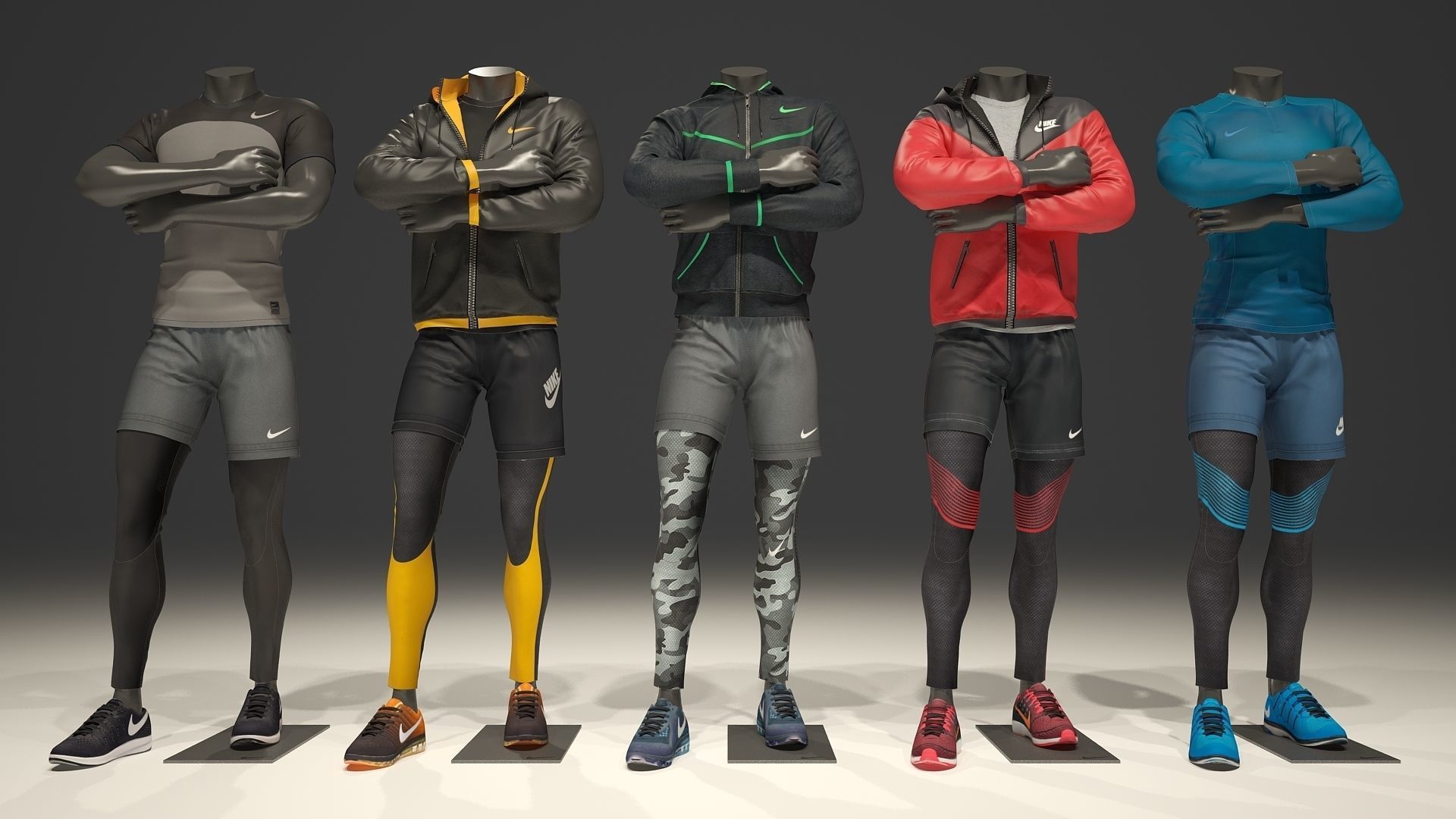 Man mannequin Nike pack 1 3D model_7