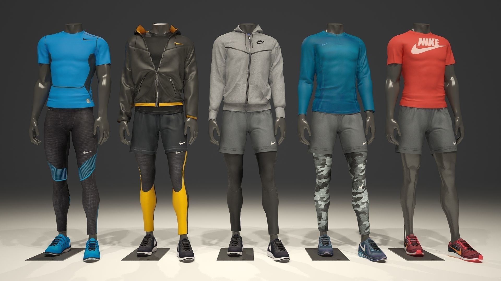 Man mannequin Nike pack 1 3D model_5