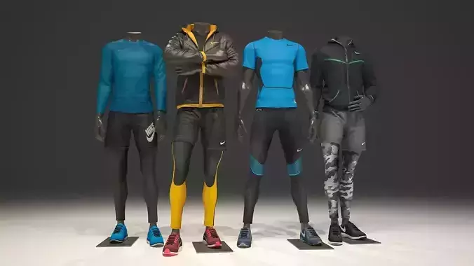 Man mannequin Nike pack 1 3D model