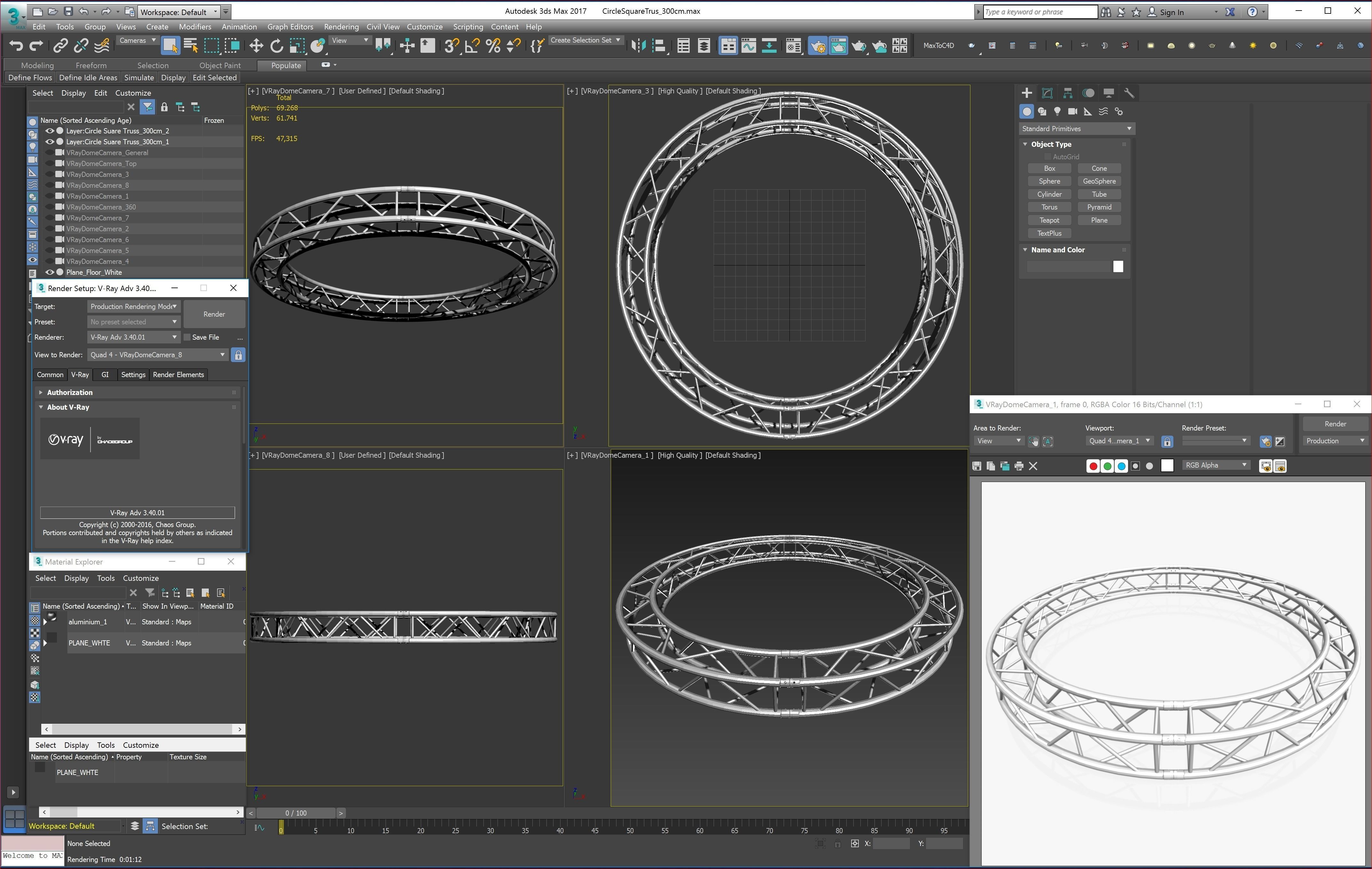 Circle Square Truss - Full diameter 300cm 3D model_13