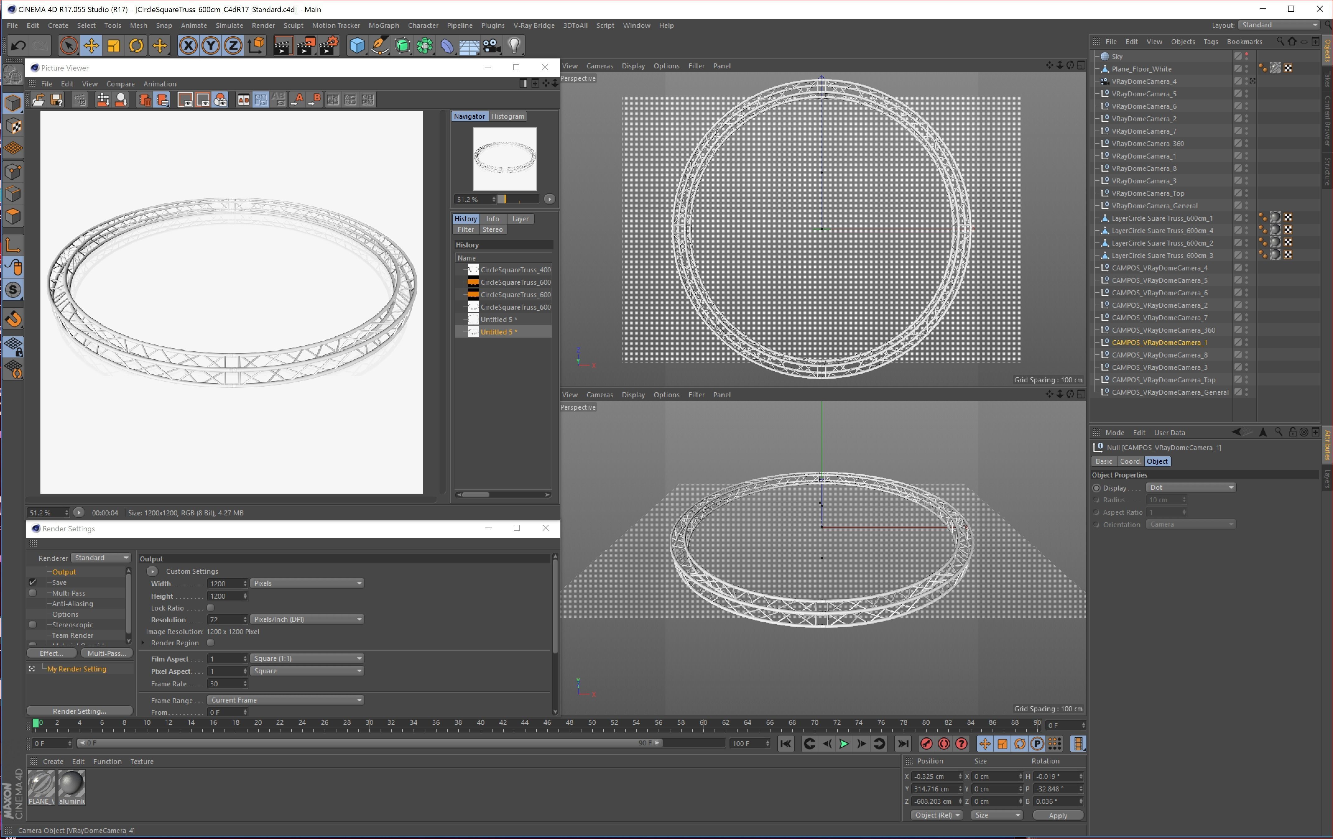 Circle Square Truss - Full diameter 600cm 3D model_15
