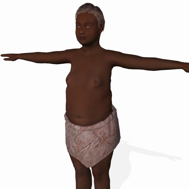villagers boy A2 Low-poly 3D model_2
