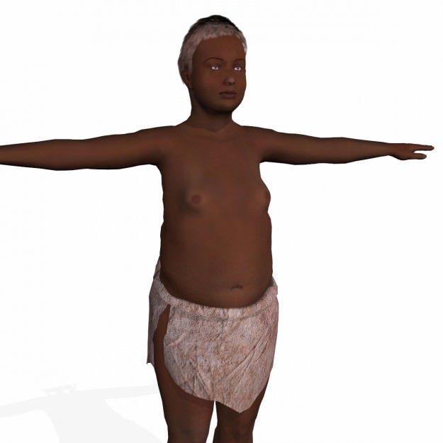 villagers boy A2 Low-poly 3D model_1