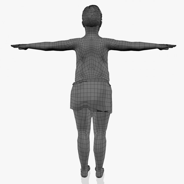 villagers boy A2 Low-poly 3D model_13