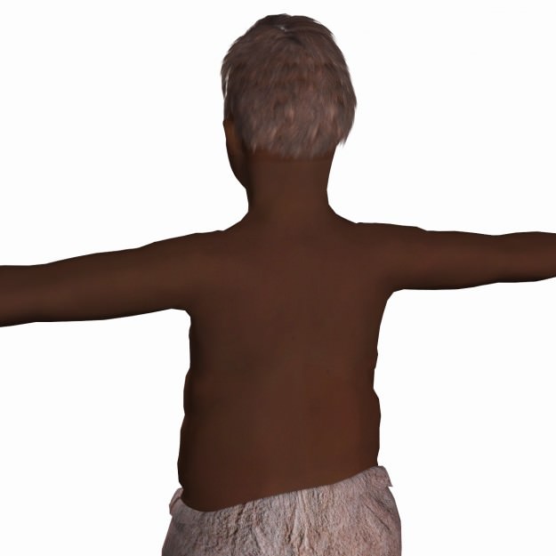 villagers boy A2 Low-poly 3D model_8