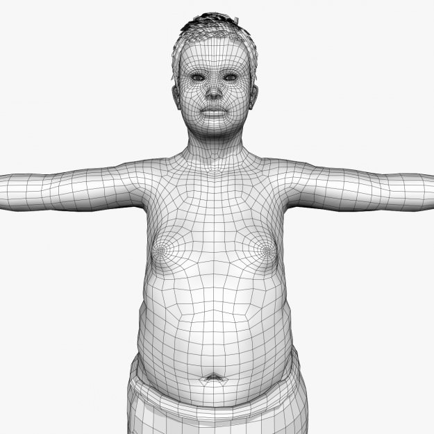 villagers boy A2 Low-poly 3D model_11