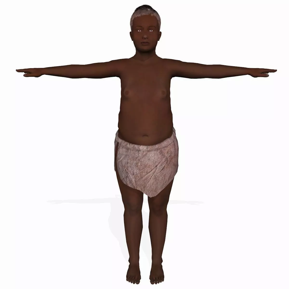 villagers boy A2 Low-poly 3D model_0