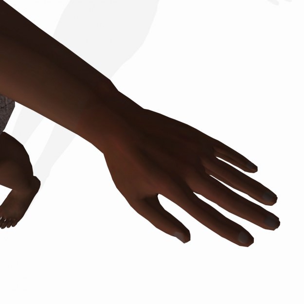 villagers boy A2 Low-poly 3D model_5