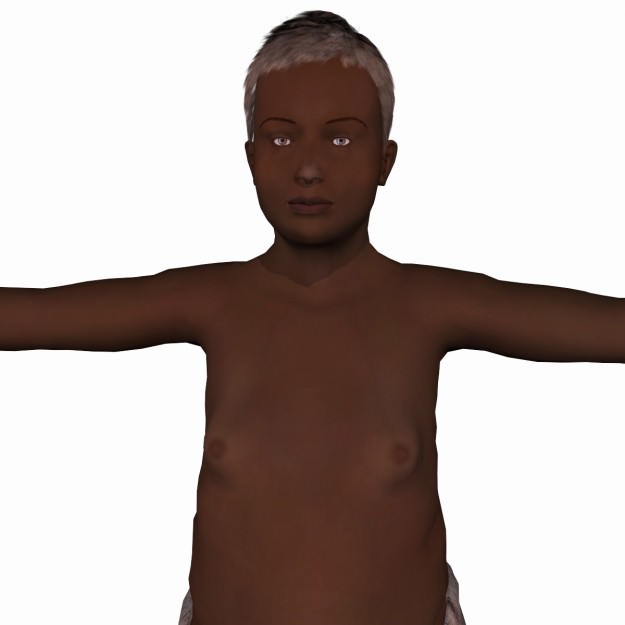 villagers boy A2 Low-poly 3D model_3