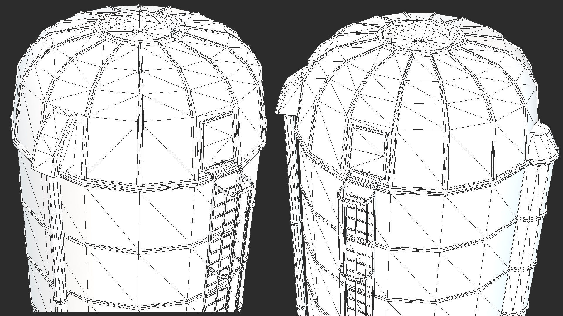 Farm Silo 2 PBR Low-poly 3D model_4