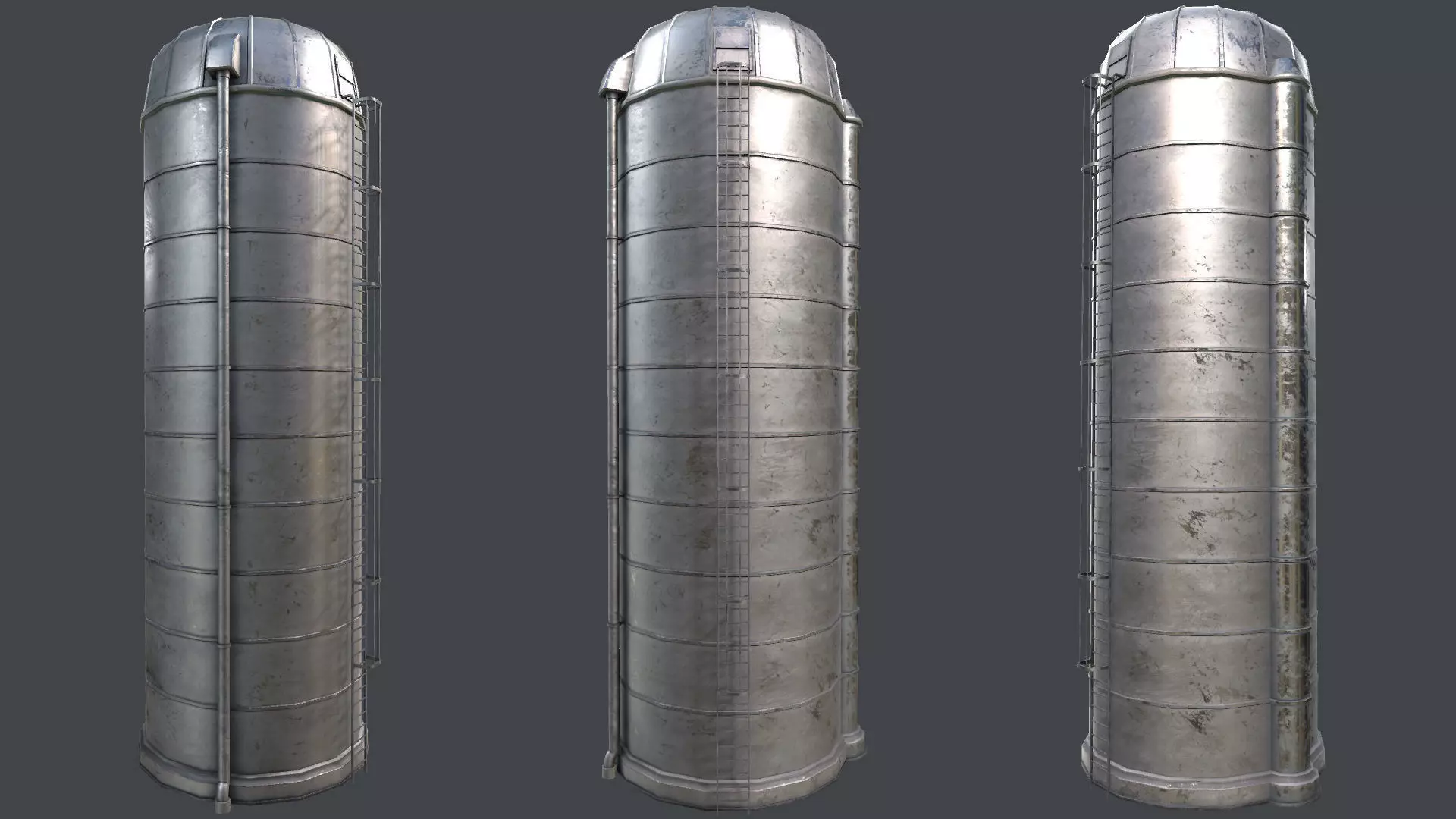 Farm Silo 2 PBR Low-poly 3D model_0