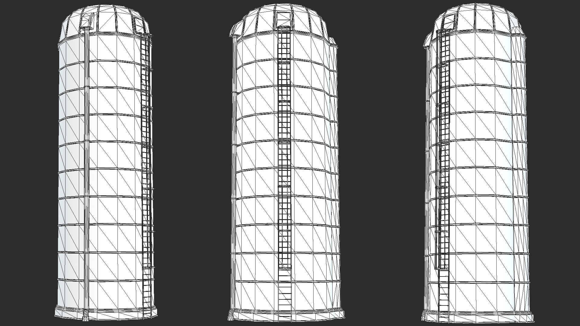 Farm Silo 2 PBR Low-poly 3D model_3