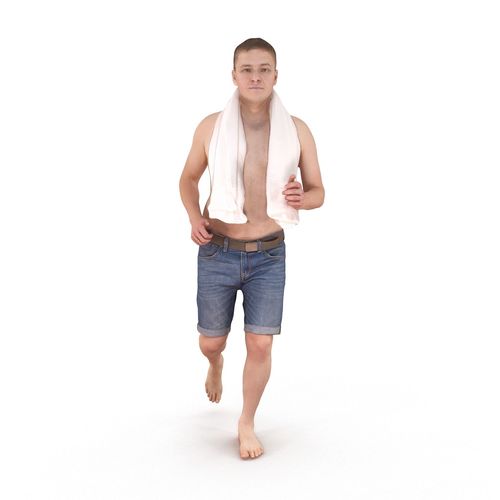 Beach Runner Low-poly 3D model