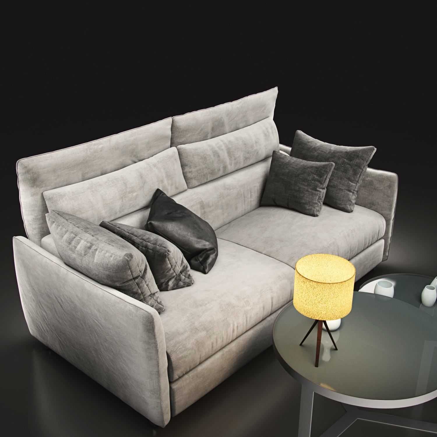 Sofa natuzzi Arioso 3D model_2