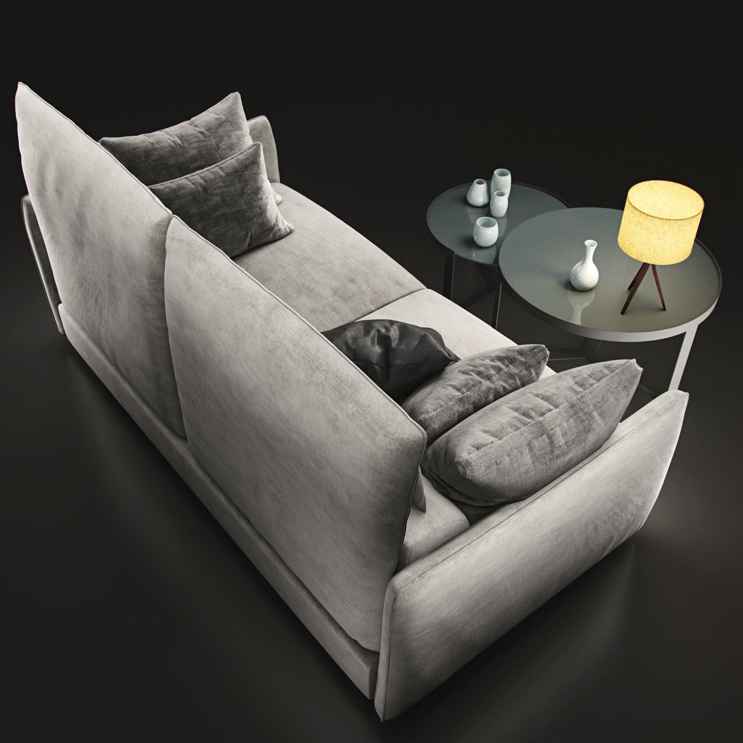 Sofa natuzzi Arioso 3D model_12