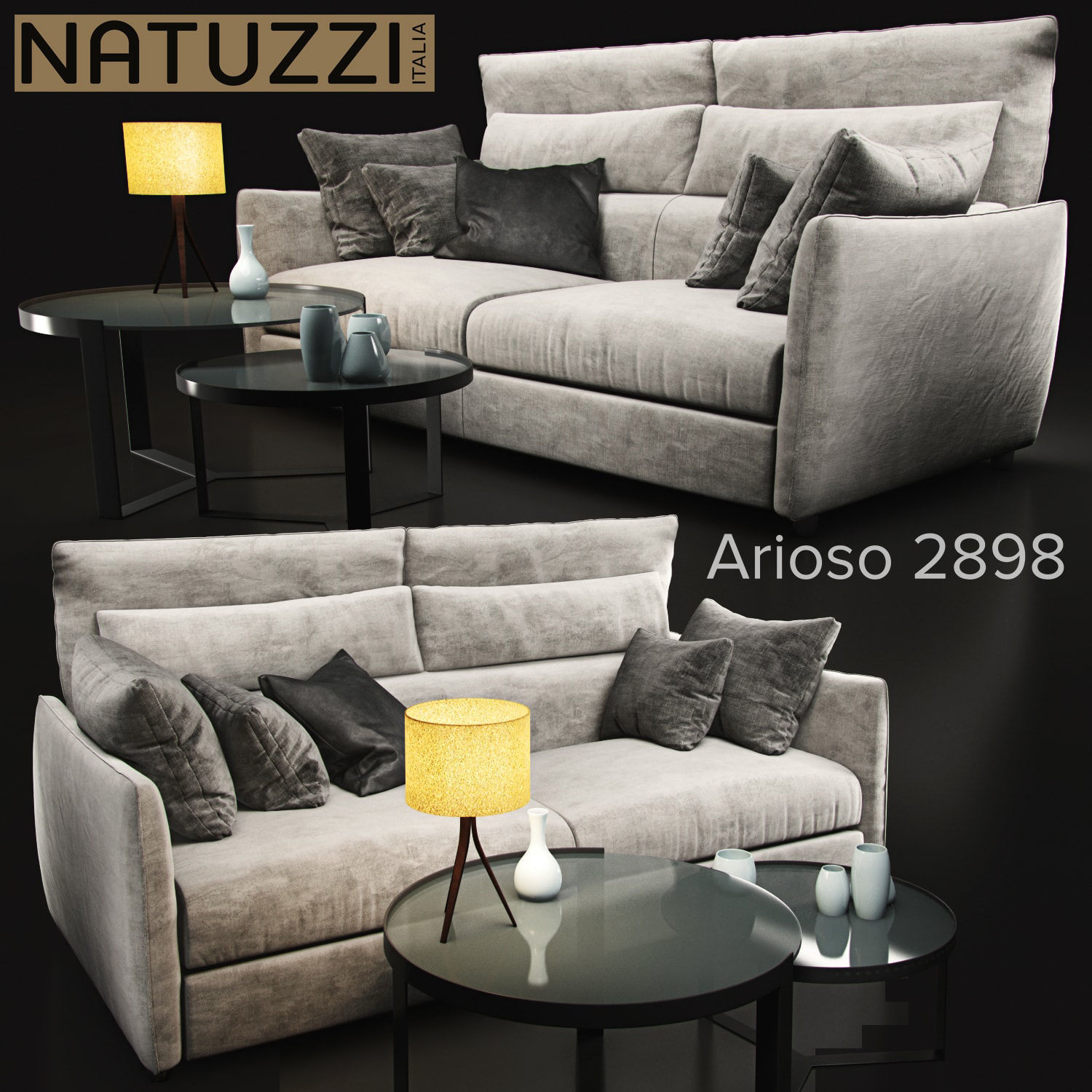 Sofa natuzzi Arioso 3D model_22