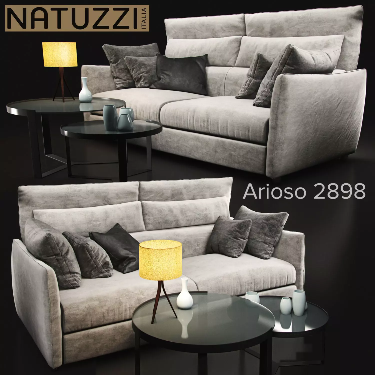 Sofa natuzzi Arioso 3D model_0