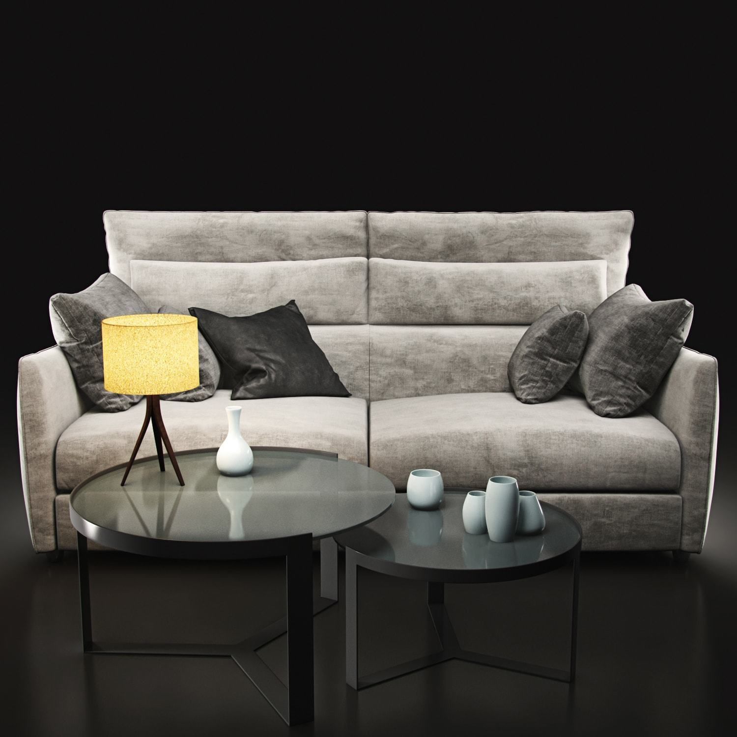 Sofa natuzzi Arioso 3D model_9