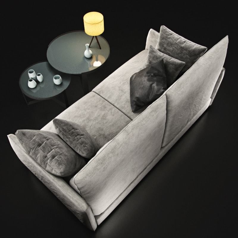 Sofa natuzzi Arioso 3D model_3