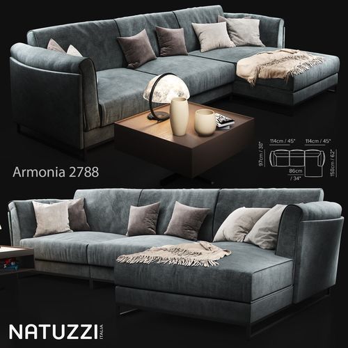 Sofa natuzzi armonia 2788 3D model