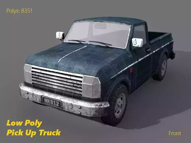 Pickup Truck - Low Poly