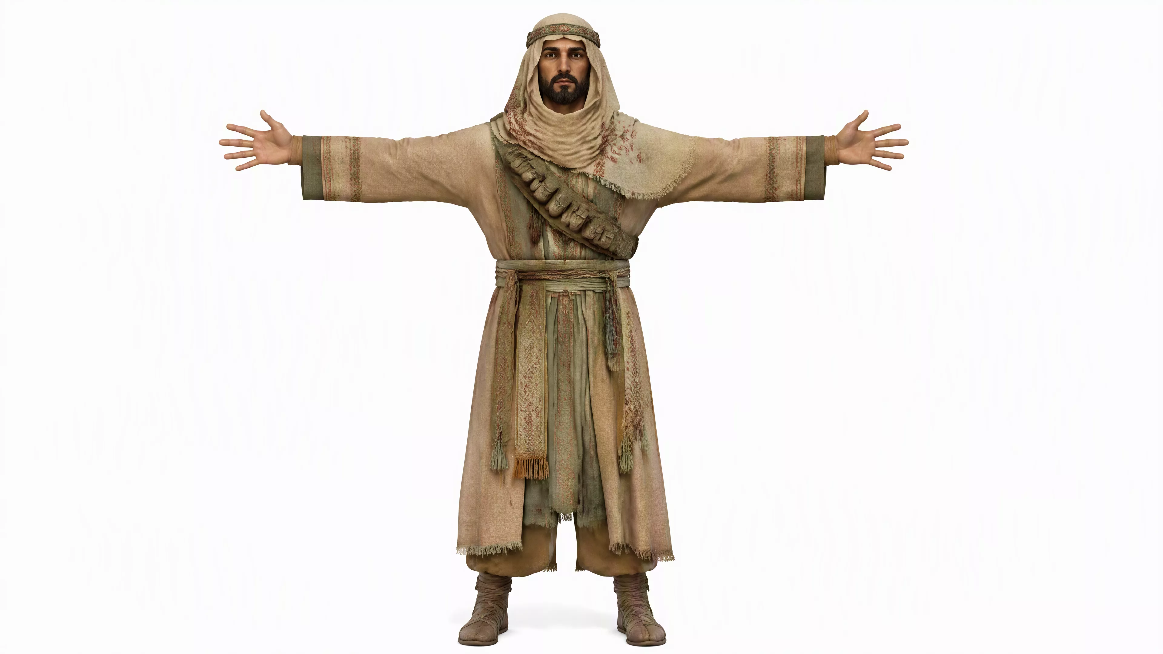 Arabian Female 3D Character Fully Rigged Game Ready Low-poly 3D model