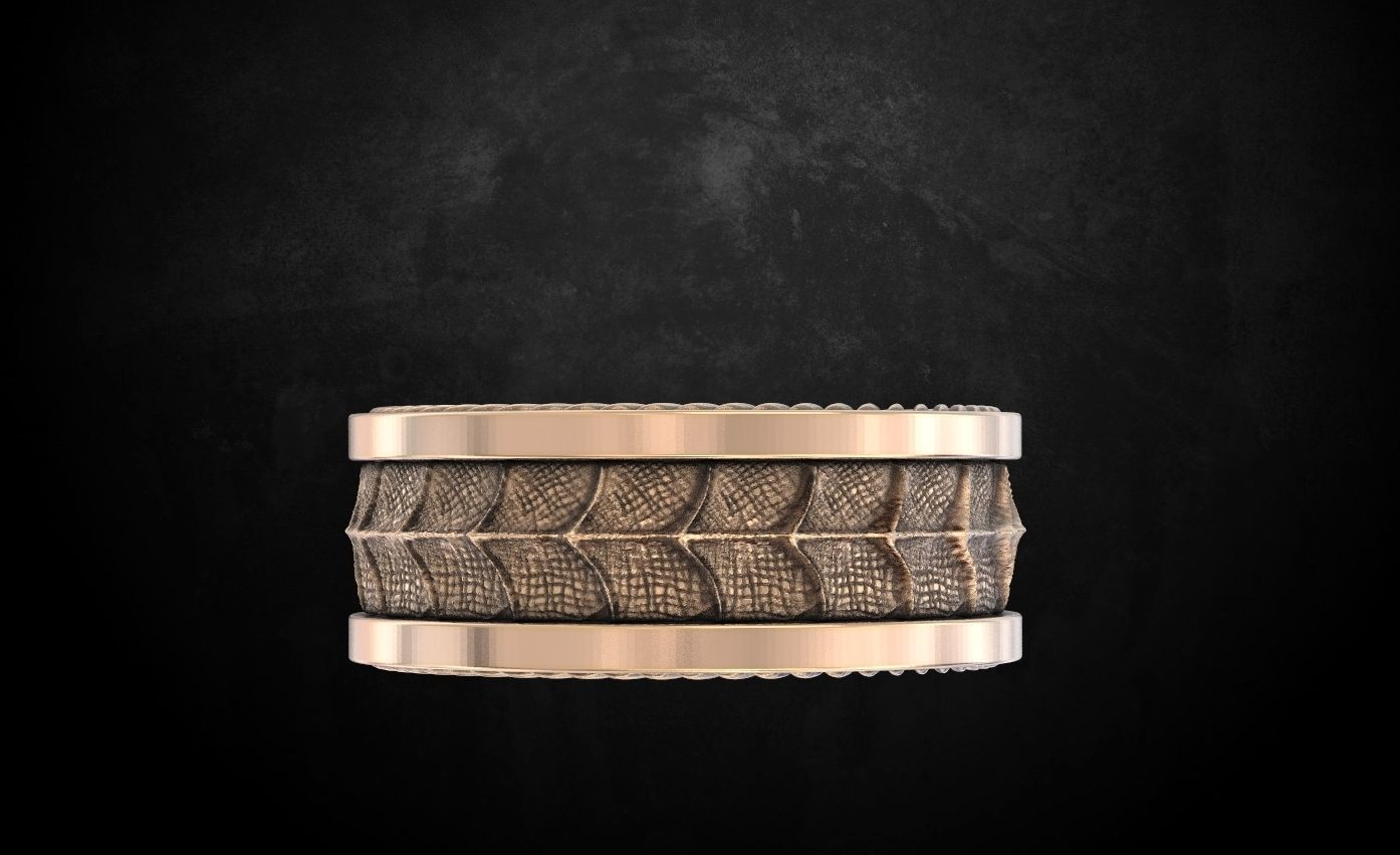 Dragon style ring 134 3D print model_7