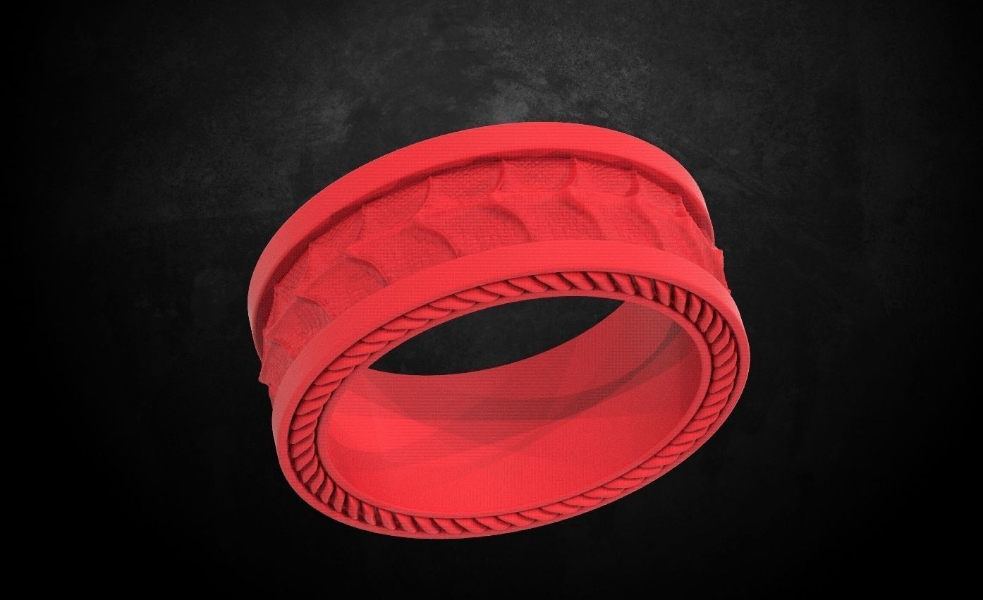 Dragon style ring 134 3D print model_15