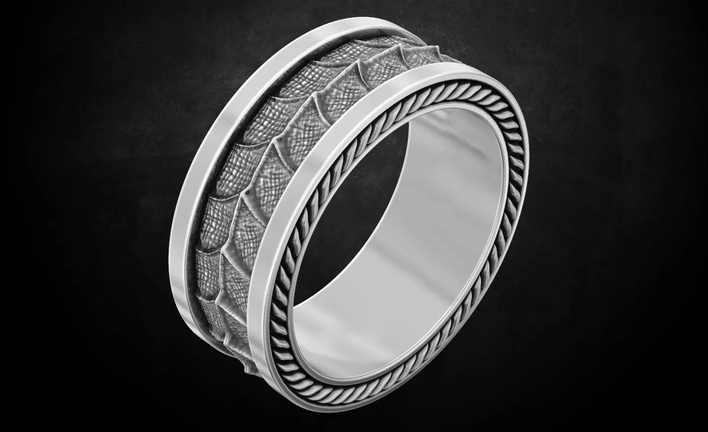 Dragon style ring 134 3D print model_0