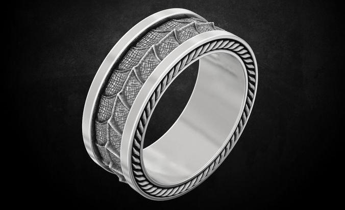 Dragon style ring 134 3D print model