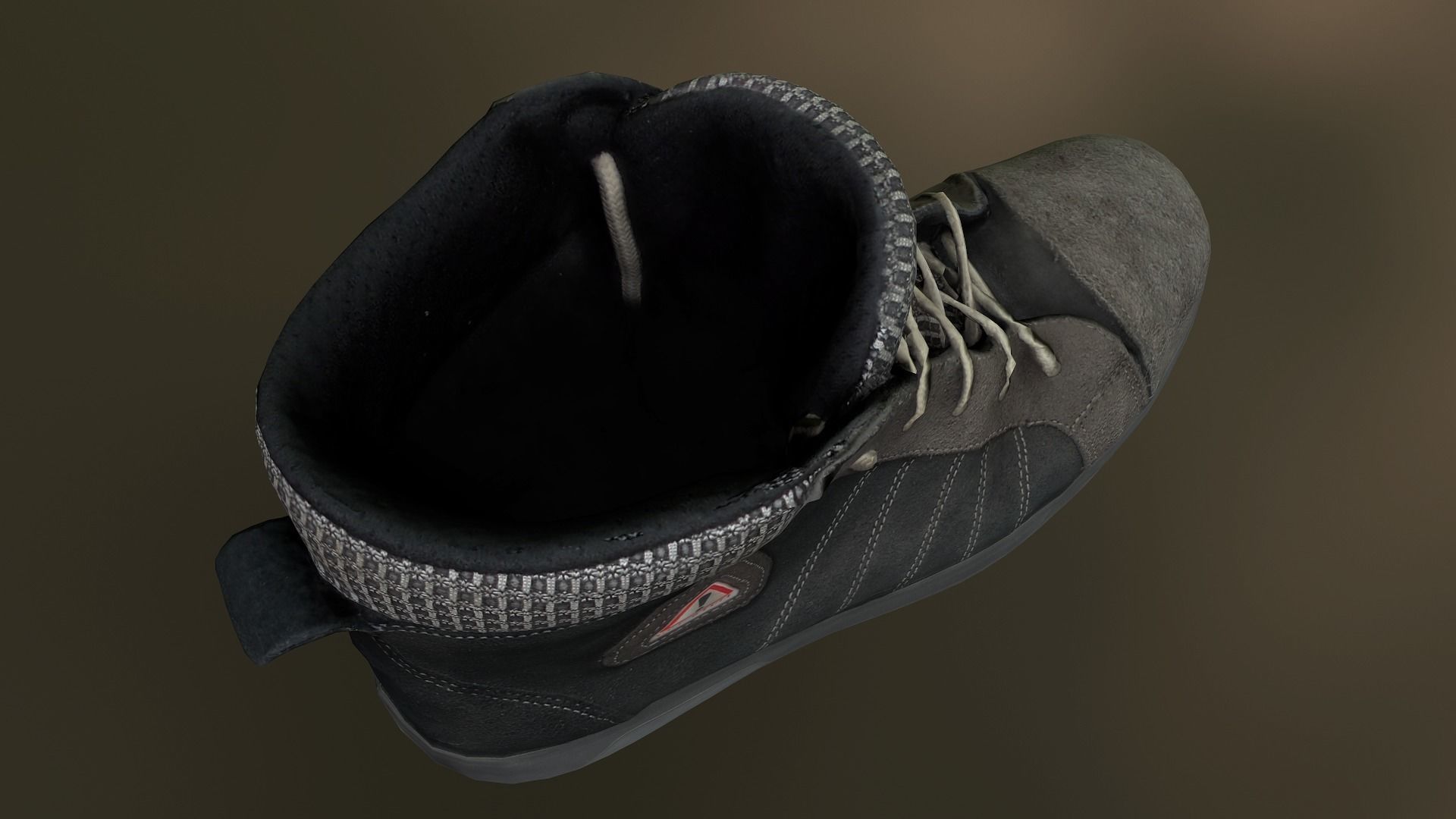 Boot 3D model low poly work boots - mods Low-poly 3D model_8