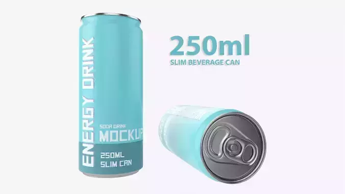 Beverage slim can 250ml 3D model