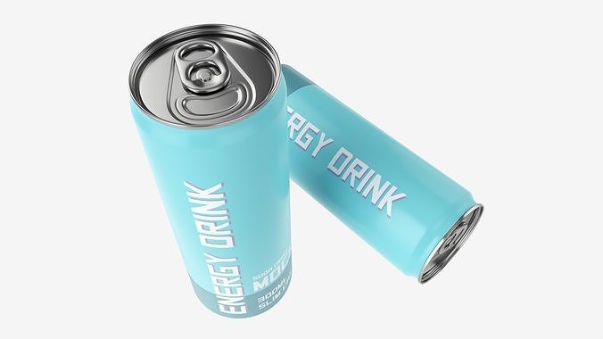Beverage slim can 300ml 3D model 2
