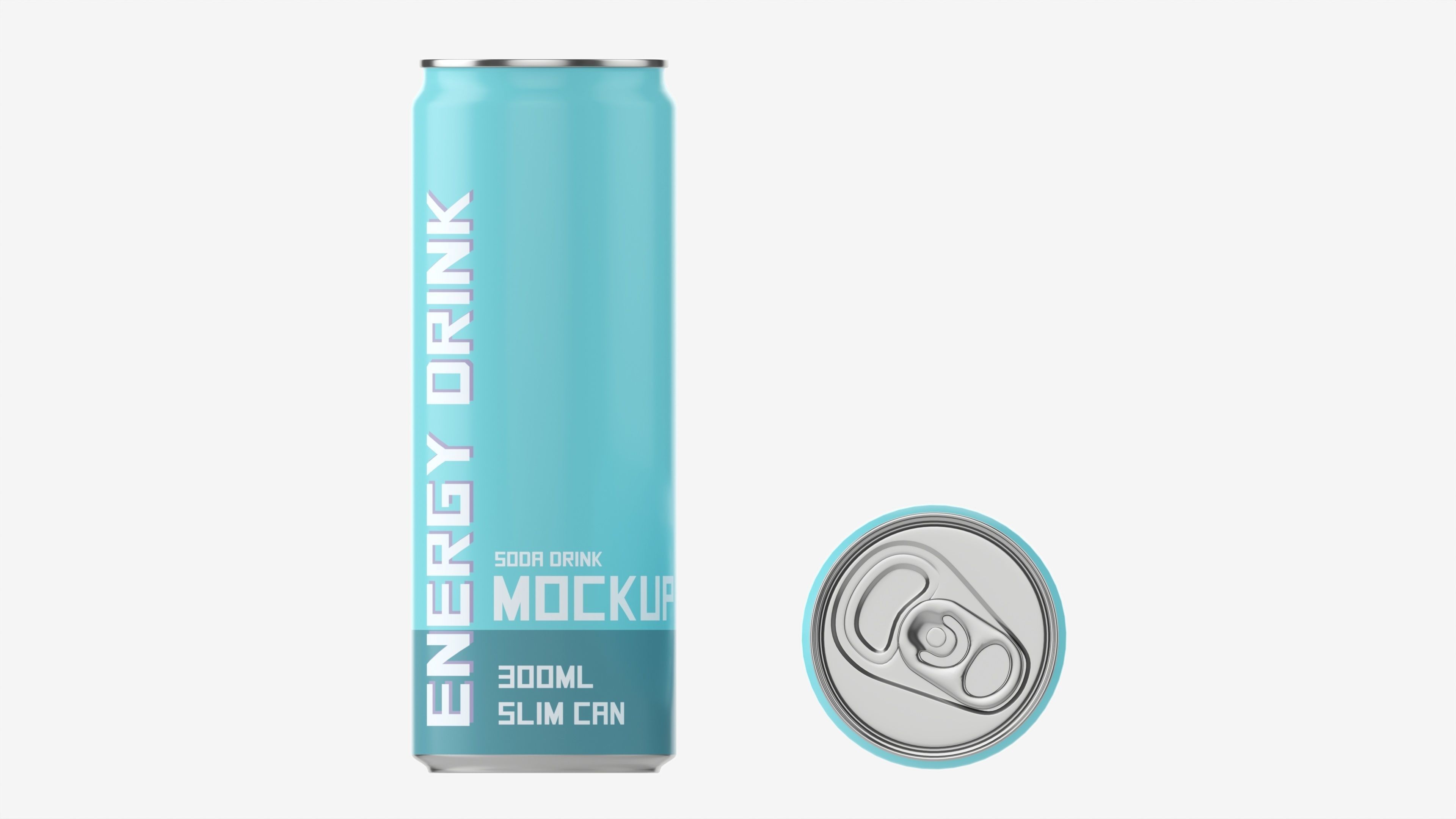 Beverage slim can 300ml 3D model_4